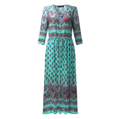 BOHO LONG SLEEVE DRESS