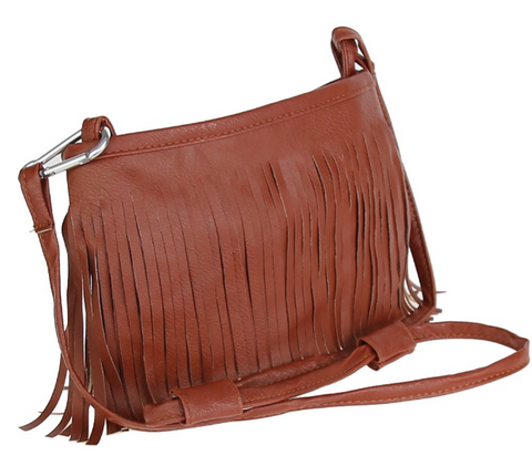 VINTAGE TASSEL LEATHER CROSSBODY BAG FOR WOMEN
