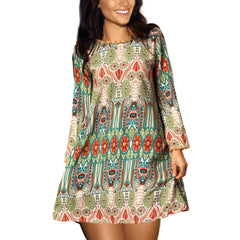 BOHO WOMEN BEACH DRESS LONG SLEEVE