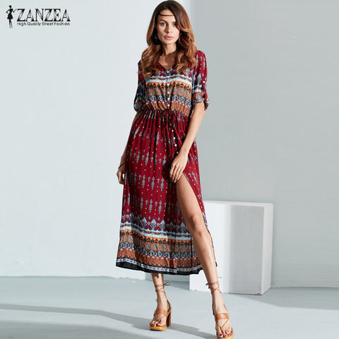 KAT  BOHEMIAN LONG SLEEVE DRESS